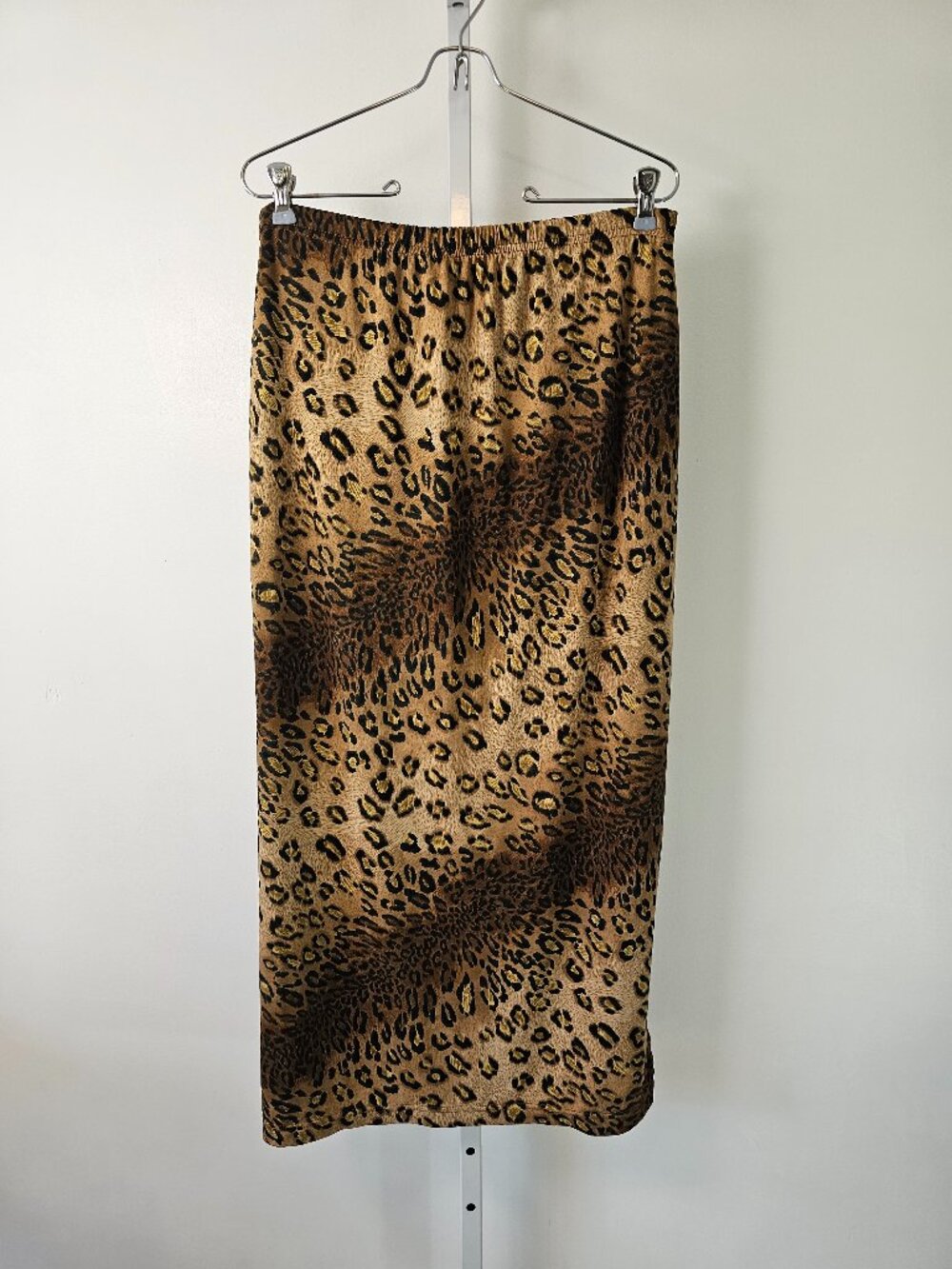 Vintage Tapemeasure Skirt Leopard Y2K Midi Brown Grunge Punk Goth L